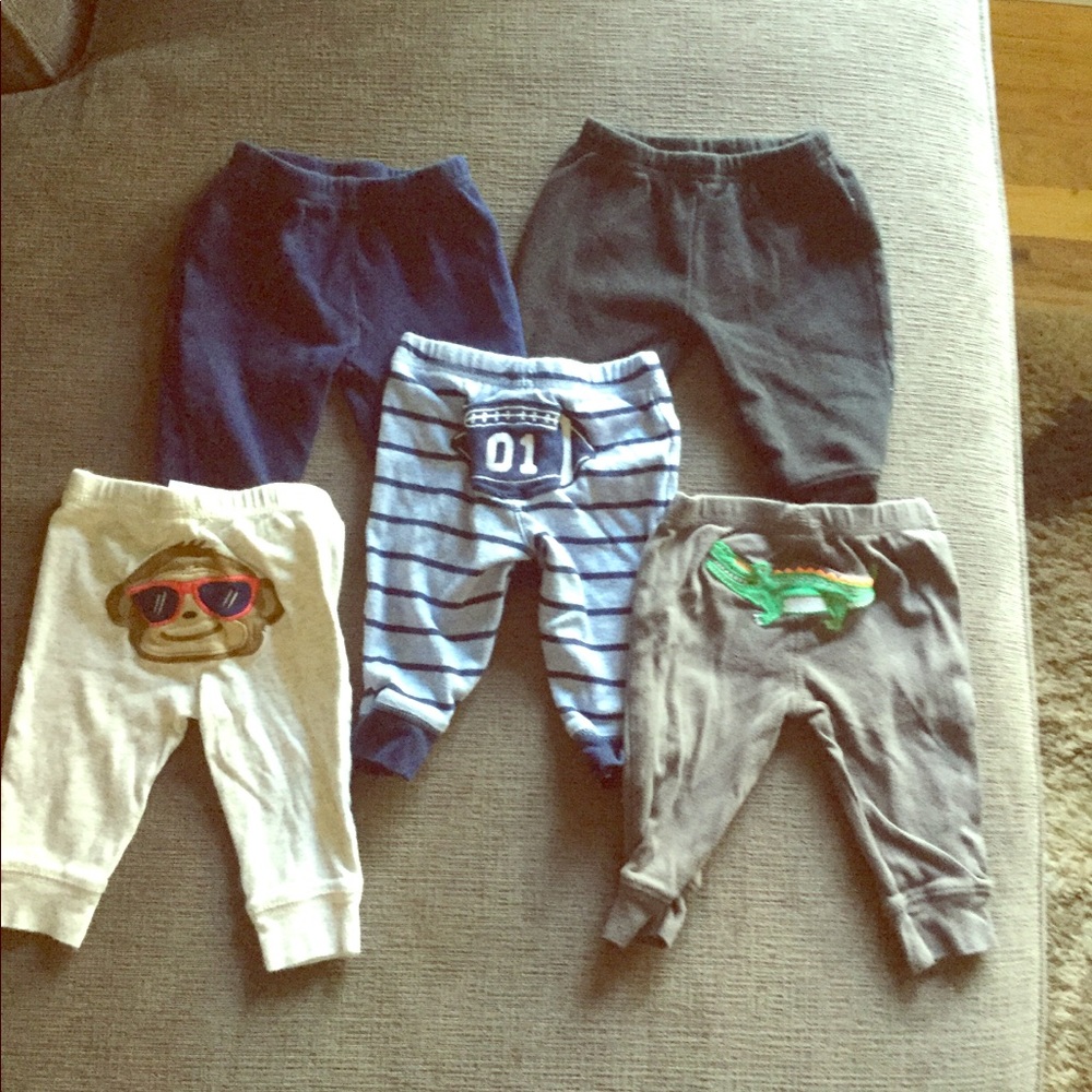 Lot of baby boy 3 month pants and onesies